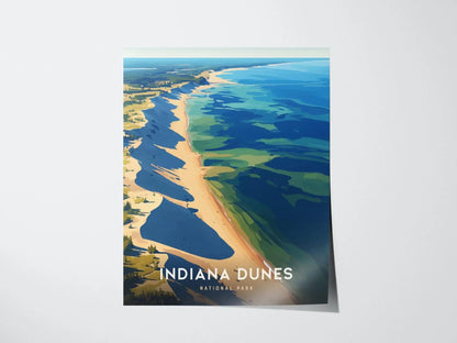 Indiana Dunes National Park, Indiana Poster – Scenic Dune Landscape, Available Framed/Unframed, Gift for Home Decor, National Park Gift