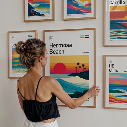 SoCal Surf Collection | Gallery Wall Set of 8 | Matching Print Set — styled in a modern interior