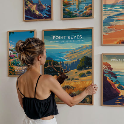 California Travel Collection | Gallery Wall Set of 6 | Ready to Hang Gallery Wall | Wall Art Bundle — styled in a modern inte