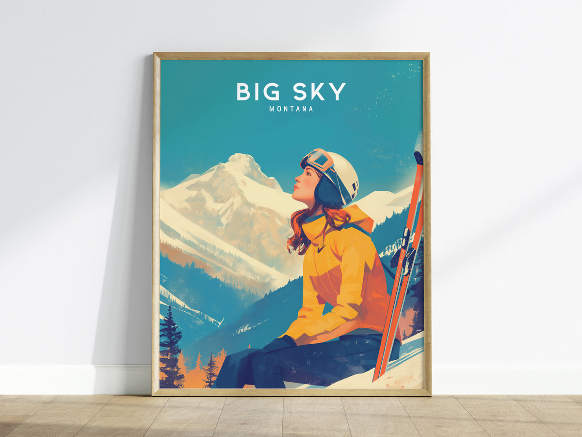 Montana Gallery Wall | Lone Peak & Hidden Lake Overlook | Set of 4 Matching Framed Prints — styled in a modern interior