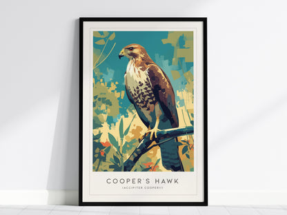 Birds of Prey - Raptors Gallery Wall | Cooper's Hawk | Set of 6 Matching Framed Bird Prints