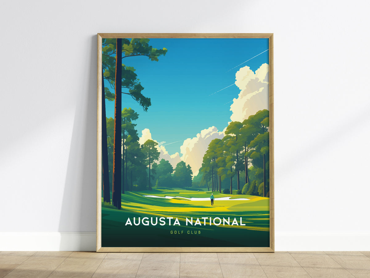 Golf Courses Gallery Wall | Augusta National & Chambers Bay | Set of 4 Matching Framed Prints