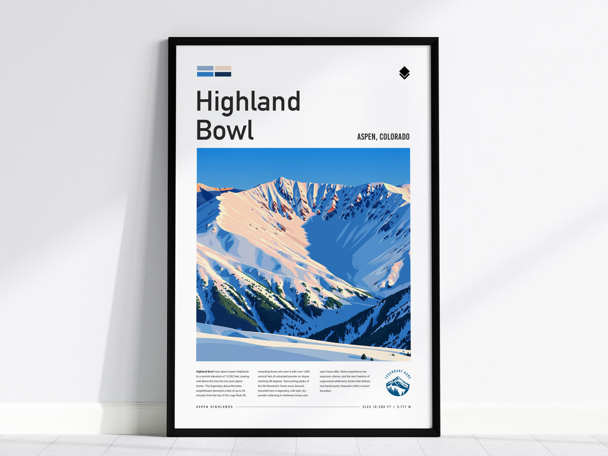 Ski Run Collection | Gallery Wall Set of 8 | Framed Gallery Set | Gallery Wall Kit