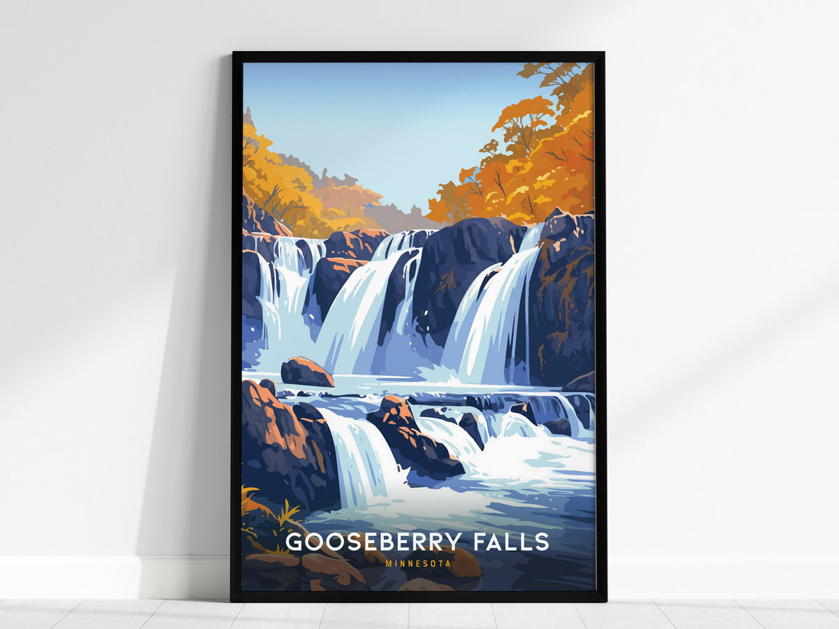 Minnesota Gallery Wall | Gooseberry Falls & Grand Marais | Set of 8 Matching Framed Prints