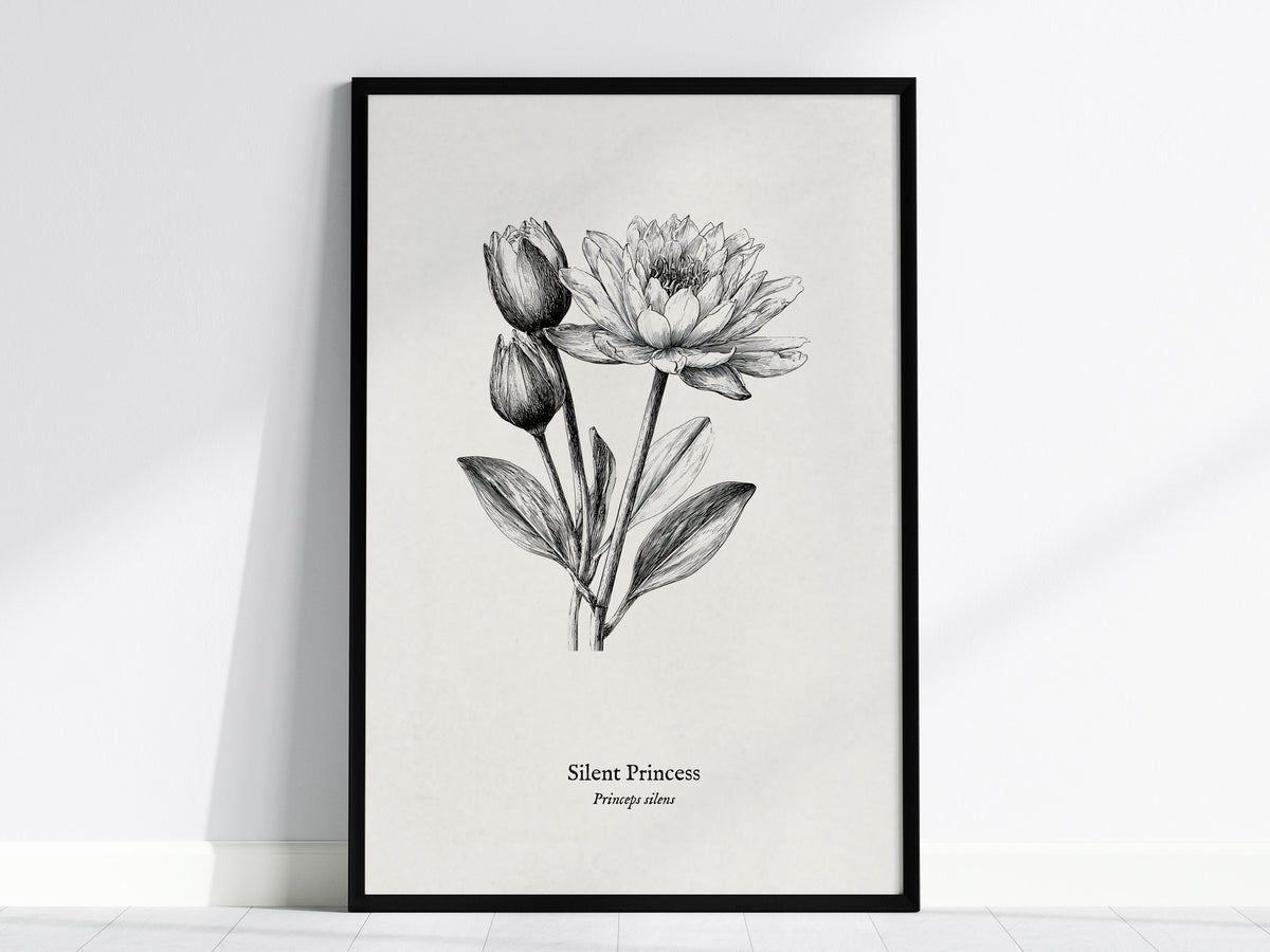 Flowers Pen & Ink Gallery Wall | Set of 4 | Botanical Prints | Matching Prints