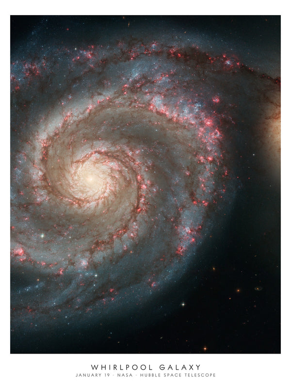 What Did Hubble See On Your Birthday personalized NASA print, Whirlpool Galaxy example