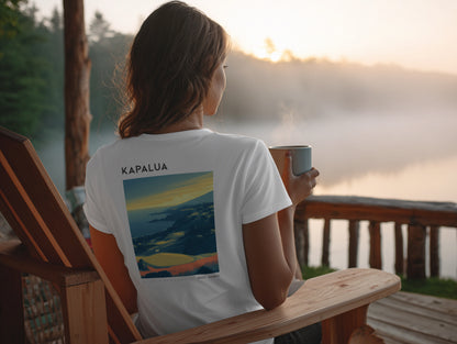 Kapalua Plantation Course Golf T-Shirt | Maui Fairways in Paradise — design printed on the back of the t-shirt