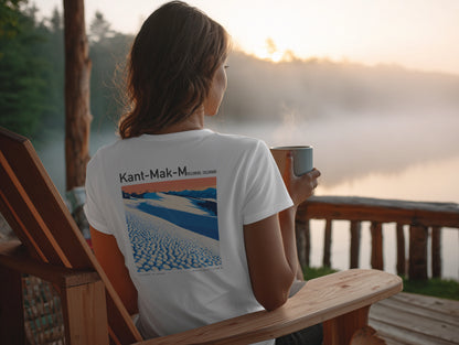 Kant-Mak-M Ski T-Shirt | Telluride Mountain Art Tee — design printed on the back of the t-shirt