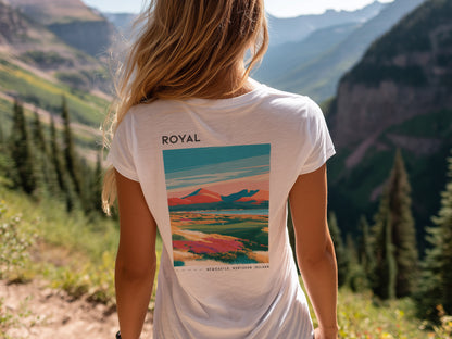 Royal County Down Golf T-Shirt | Wild Irish Links Course Tee — design printed on the back of the t-shirt