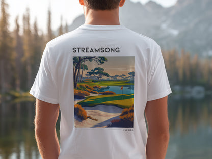 Streamsong Golf T-Shirt | Florida's Wild Links Tee — design printed on the back of the t-shirt