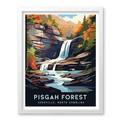 Pisgah Forest Poster | Asheville NC Waterfall Art | Blue Ridge Mountains