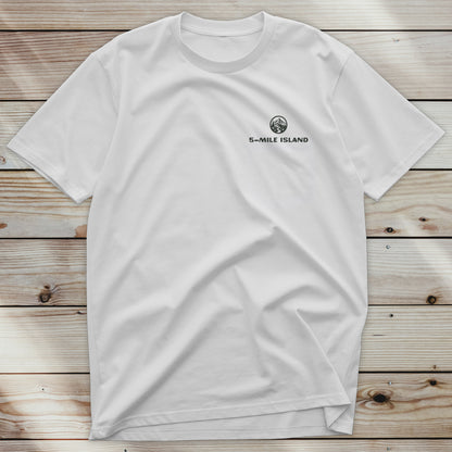 5-Mile Island Hiking T-Shirt | Hiker Gift | Olympic Peninsula Trail Tee — front of the t-shirt