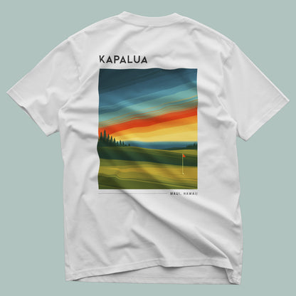 Kapalua Plantation Course Golf T-Shirt | Maui Fairways in Paradise — design printed on the back of the t-shirt