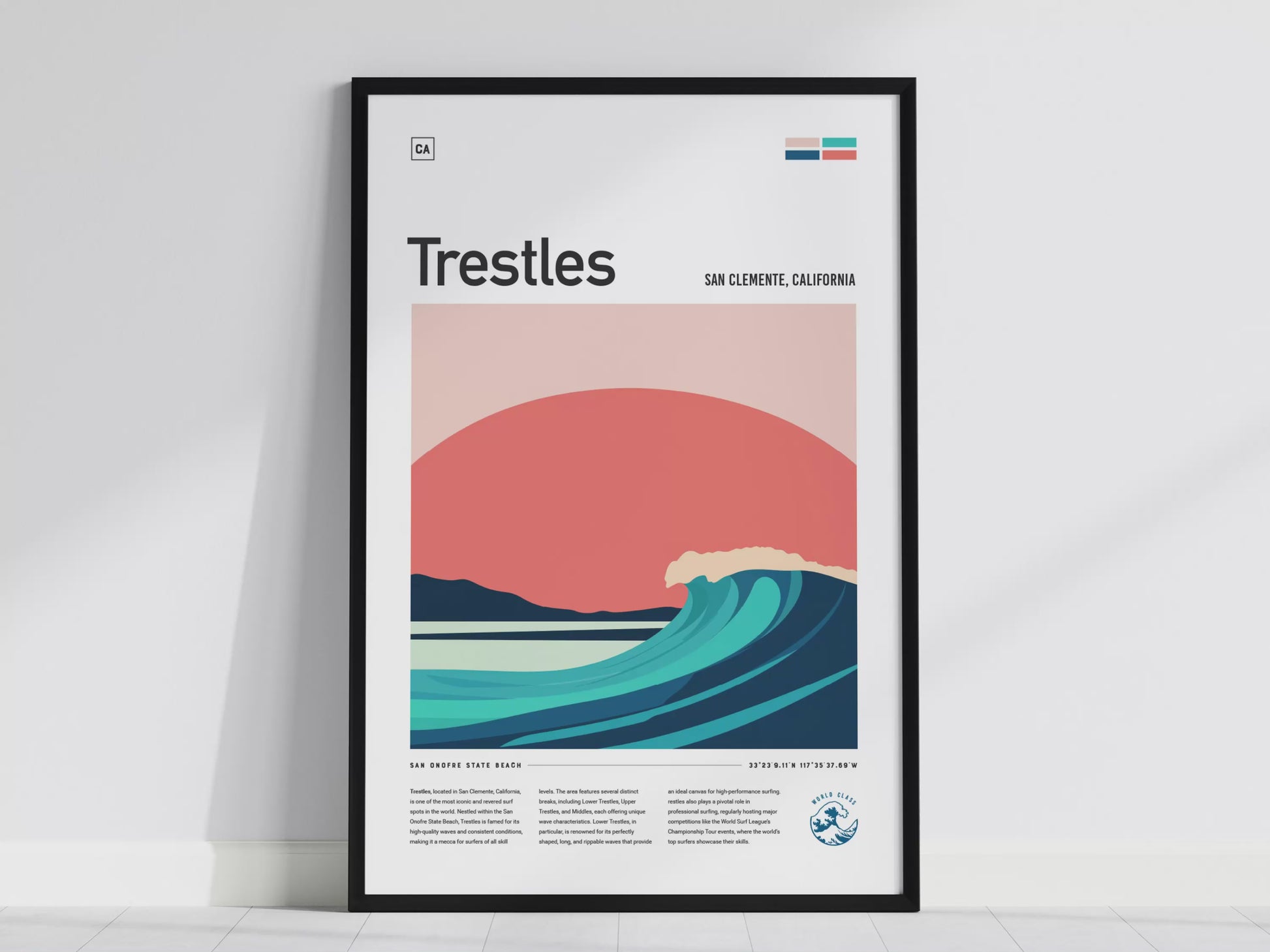 Rockaway Beach Surf Spot Poster | New York Surfer Wall Art