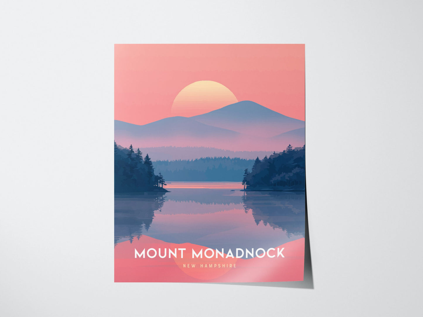 Mount Monadnock Poster | Stunning New Hampshire Sunset Scene | Bring Outdoor Serenity to Your Space