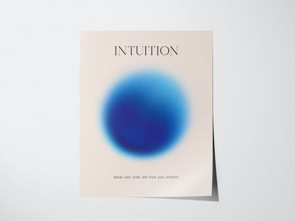 Intuition Aura Poster | Minimalist Wall Art for Mindfulness & Personal Reflection