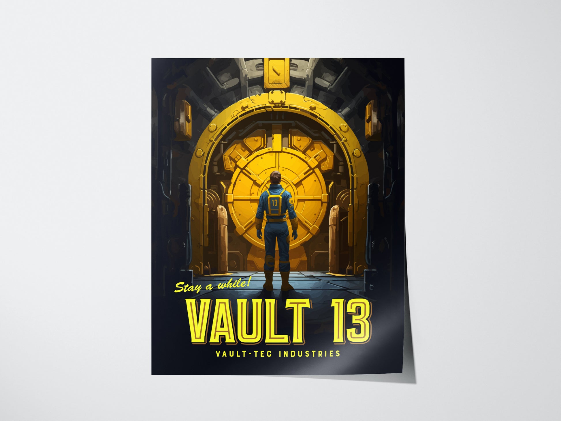 Vault 13 Poster | Fallout Gamer Wall Art | Framed or Unframed