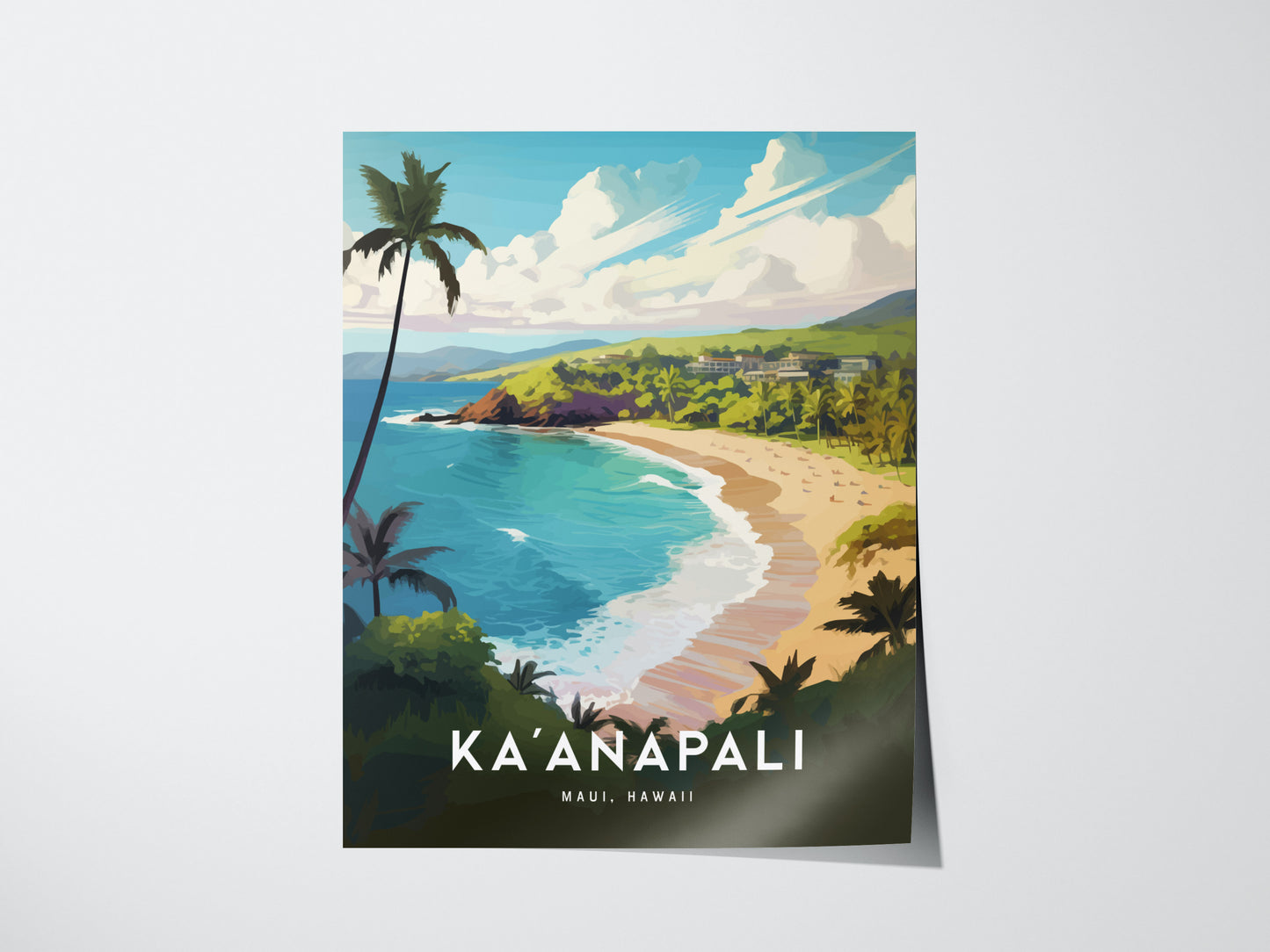 Kaanapali Beach Poster | Lahaina West Maui Wall Art