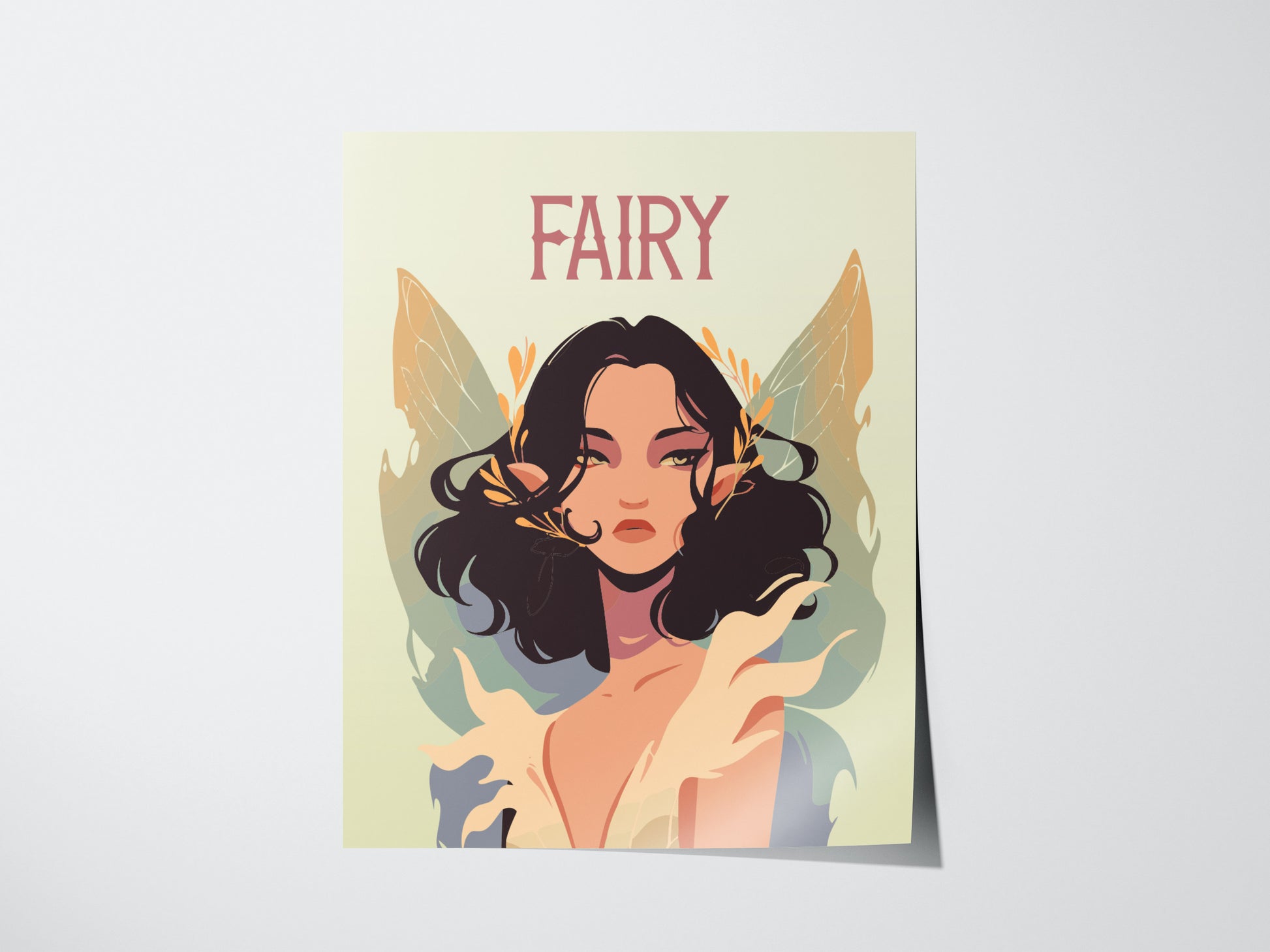 Fairy Fantasy Poster | Kids Room Mythical Wall Art | Framed or Unframed