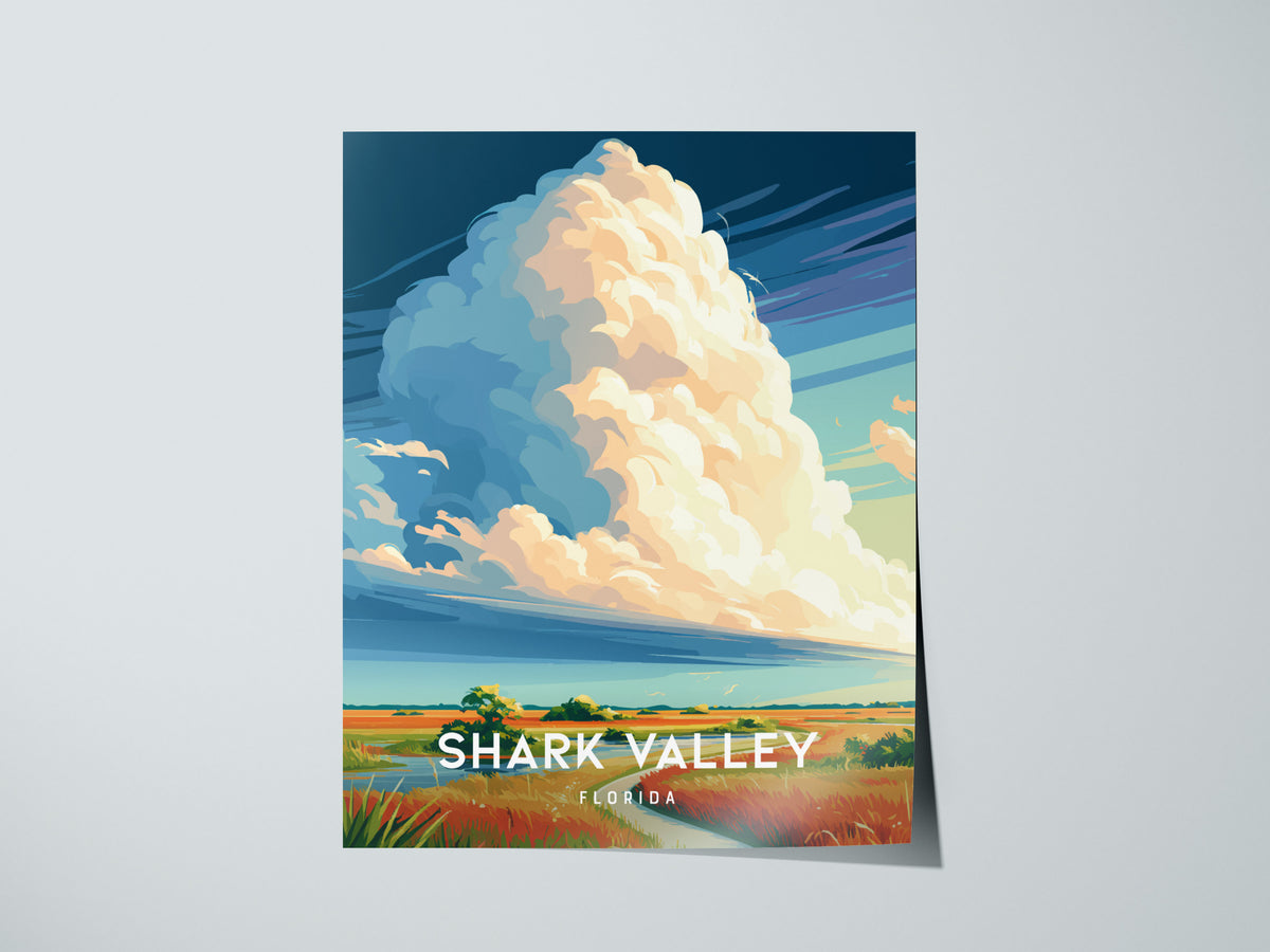 Shark Valley, Florida Poster | Everglades Alligator & Wetlands Wall Art — giclée print detail on matte paper