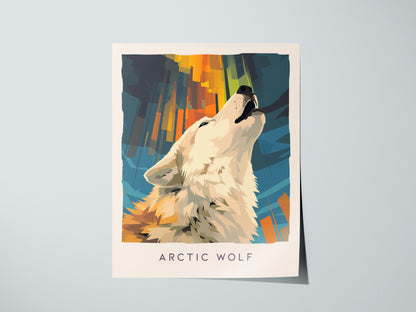 Arctic Wolf Poster | Majestic Winter Wilderness Wildlife Wall Art — giclée print detail on matte paper