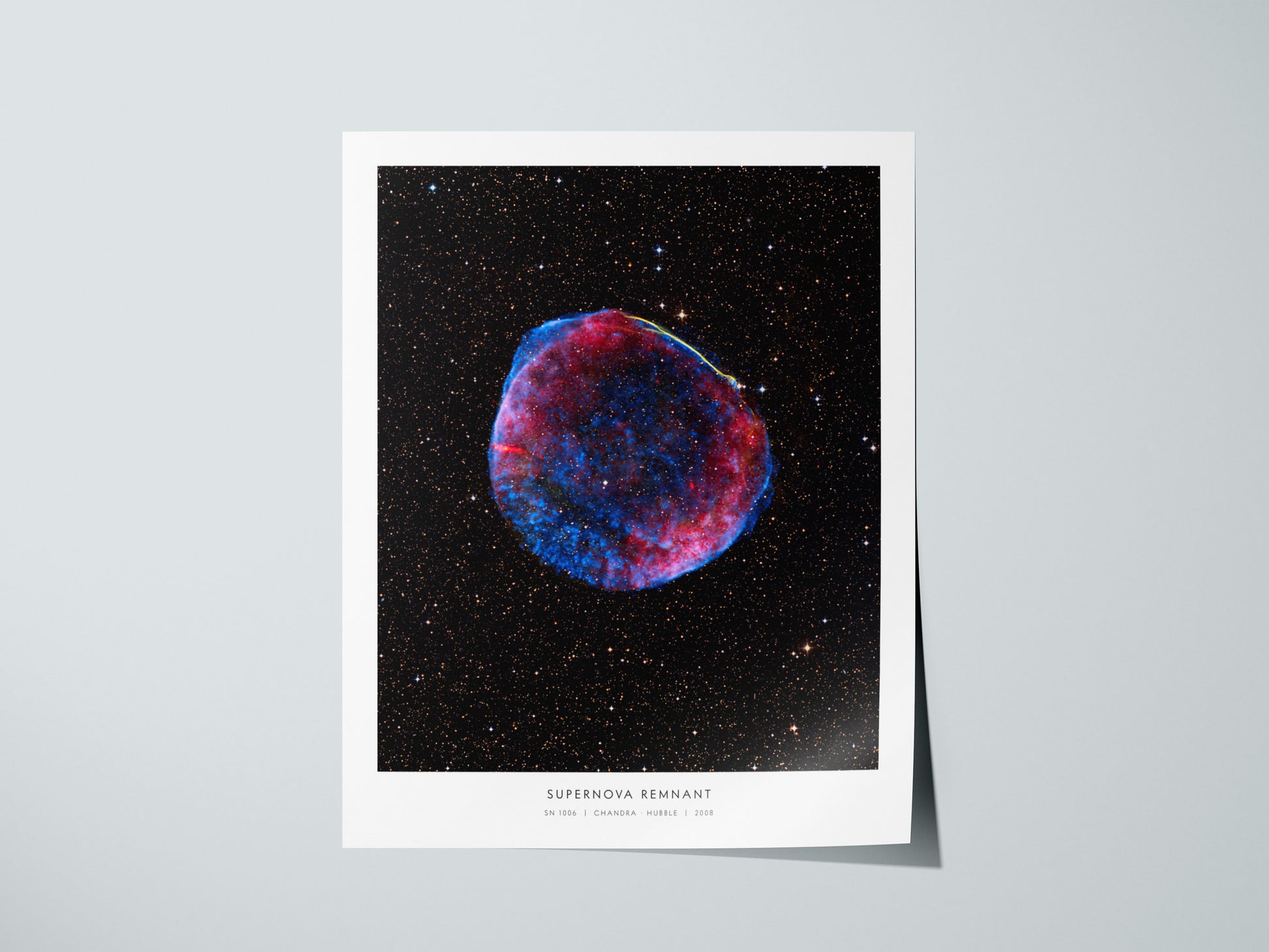 Supernova Remnant Poster | NASA SN 1006 Space Photography Wall Art — giclée print detail on matte paper