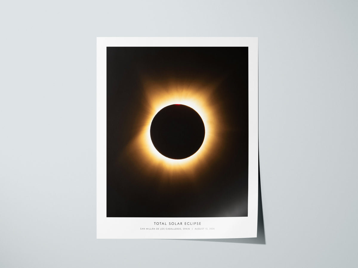 Total Solar Eclipse Poster | NASA Solar Eclipse Space Photography Wall Art — giclée print detail on matte paper