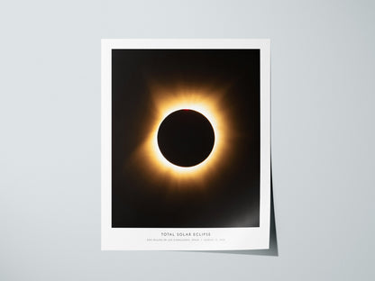 Total Solar Eclipse Poster | NASA Solar Eclipse Space Photography Wall Art — giclée print detail on matte paper