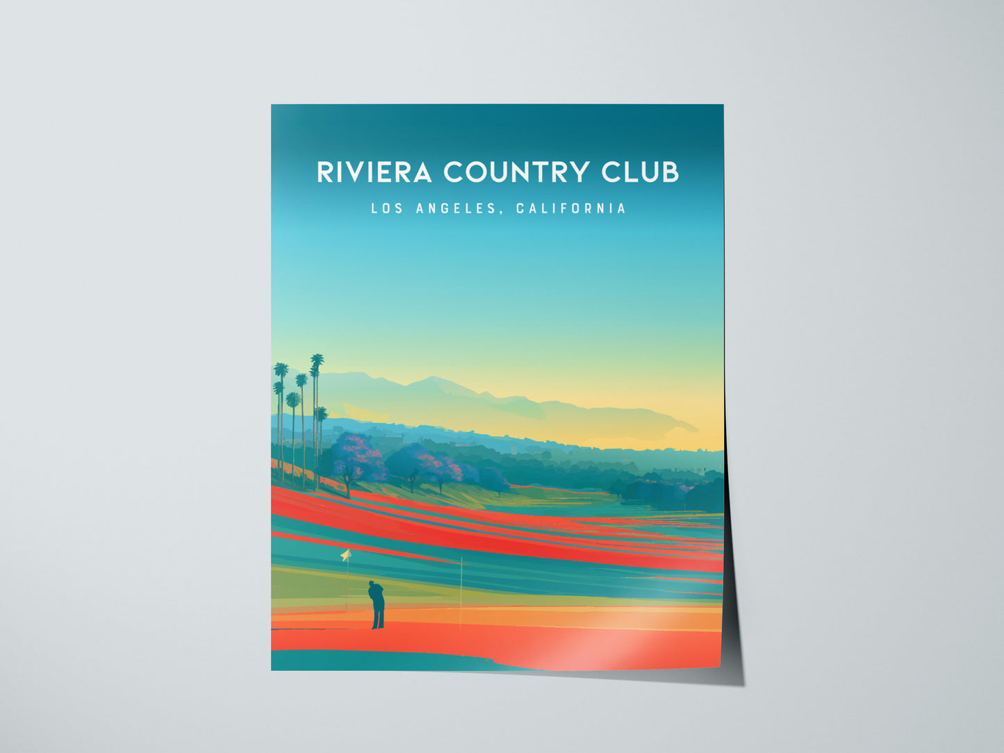 Riviera Country Club, Los Angeles, California Poster | Iconic Links & Fairway Beauty Wall Art — giclée print detail on matte