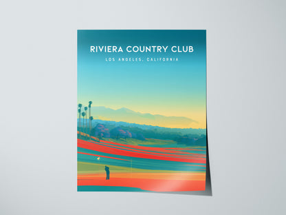 Riviera Country Club, Los Angeles, California Poster | Iconic Links & Fairway Beauty Wall Art — giclée print detail on matte