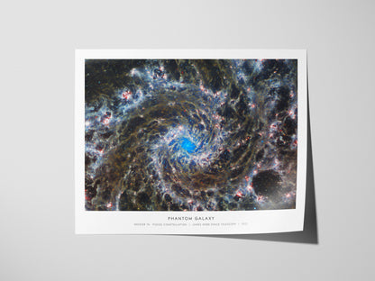 PHANTOM GALAXY Landscape Poster | NASA Space Photography Wall Art — giclée print detail on matte paper