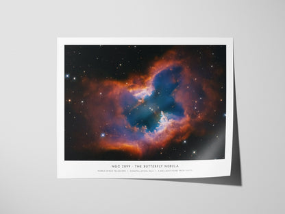 Ngc 2899 · the Butterfly Nebula Landscape Poster | Hubble Space Telescope Astronomy Print NASA Space Photography Wall Art — g
