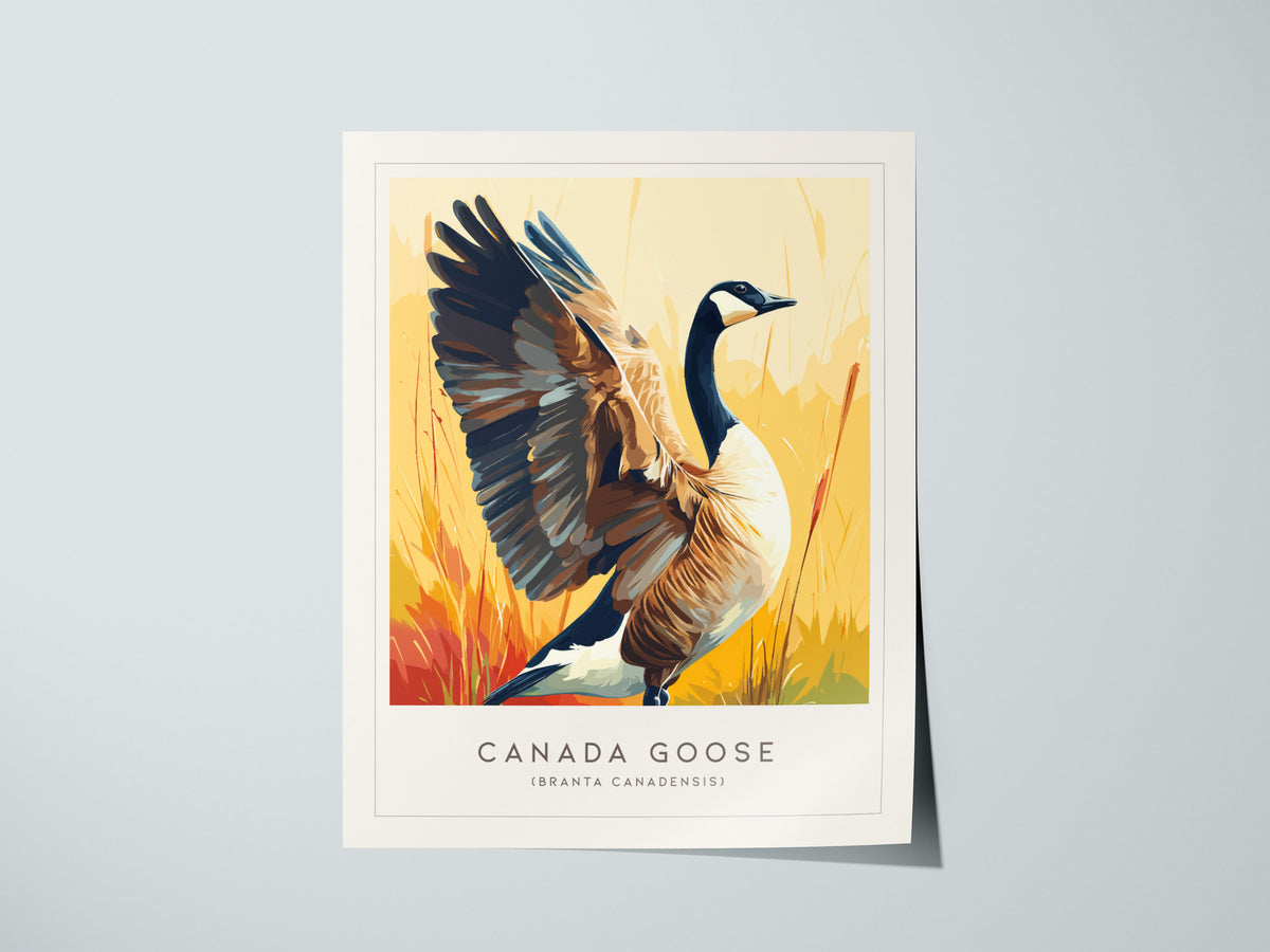 Canada Goose Poster | Majestic Migratory Bird Fine Wall Art — giclée print detail on matte paper