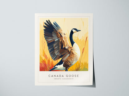 Canada Goose Poster | Majestic Migratory Bird Fine Wall Art — giclée print detail on matte paper