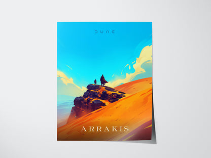 Dune Arrakis Poster | Sci-Fi Fan Wall Art | Framed or Unframed