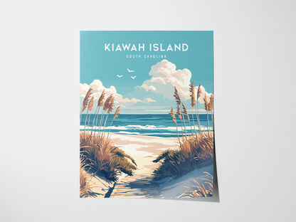 Kiawah Island Beach Poster | South Carolina Coastal Wall Art