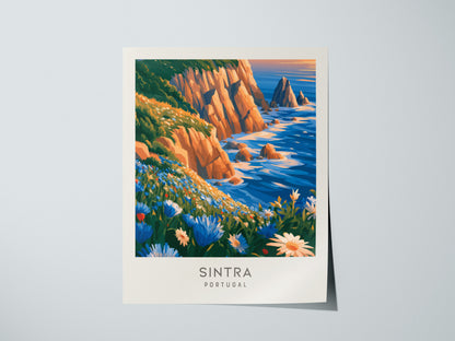 Sintra Matte Border Poster | Portugal Destination Print Travel Wall Art — giclée print detail on matte paper