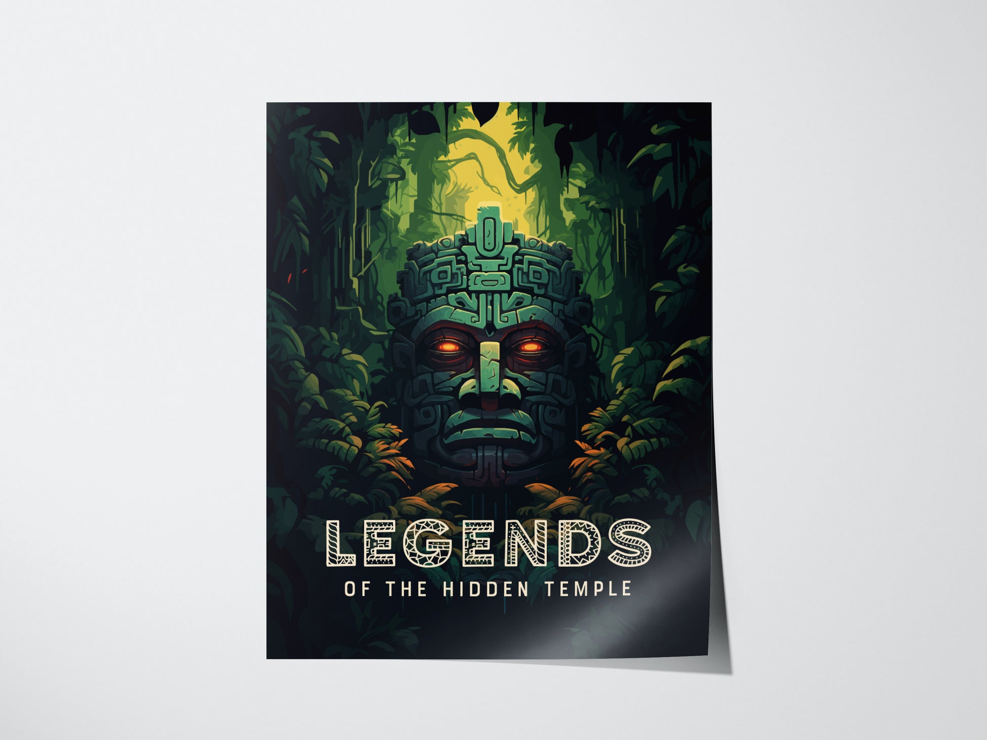 Legends of the Hidden Temple Poster | 90s Nickelodeon Inspired Wall Art