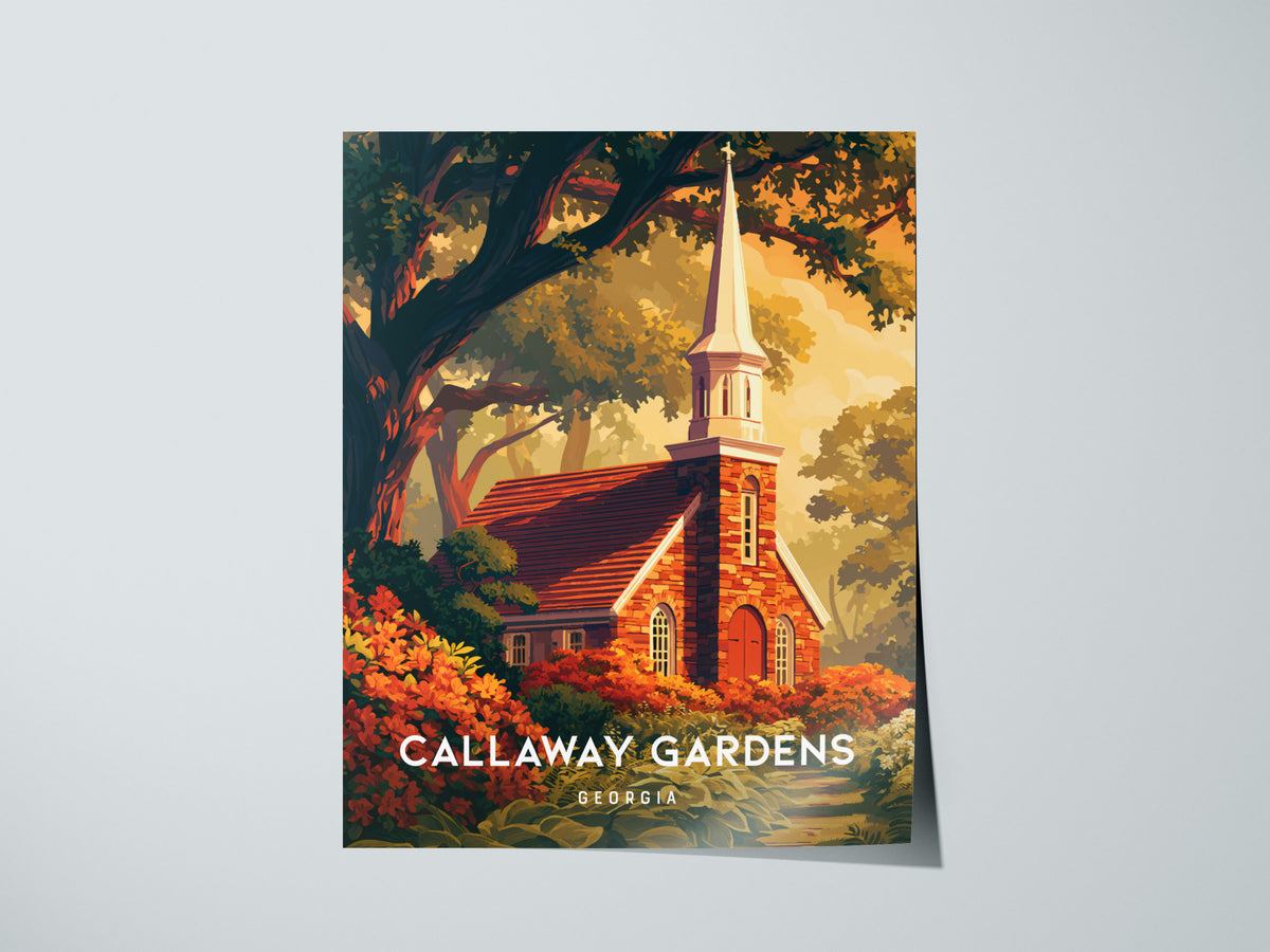 Callaway Gardens, Georgia Poster | Botanical Garden & Nature Wall Art — giclée print detail on matte paper