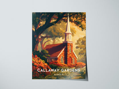 Callaway Gardens, Georgia Poster | Botanical Garden & Nature Wall Art — giclée print detail on matte paper
