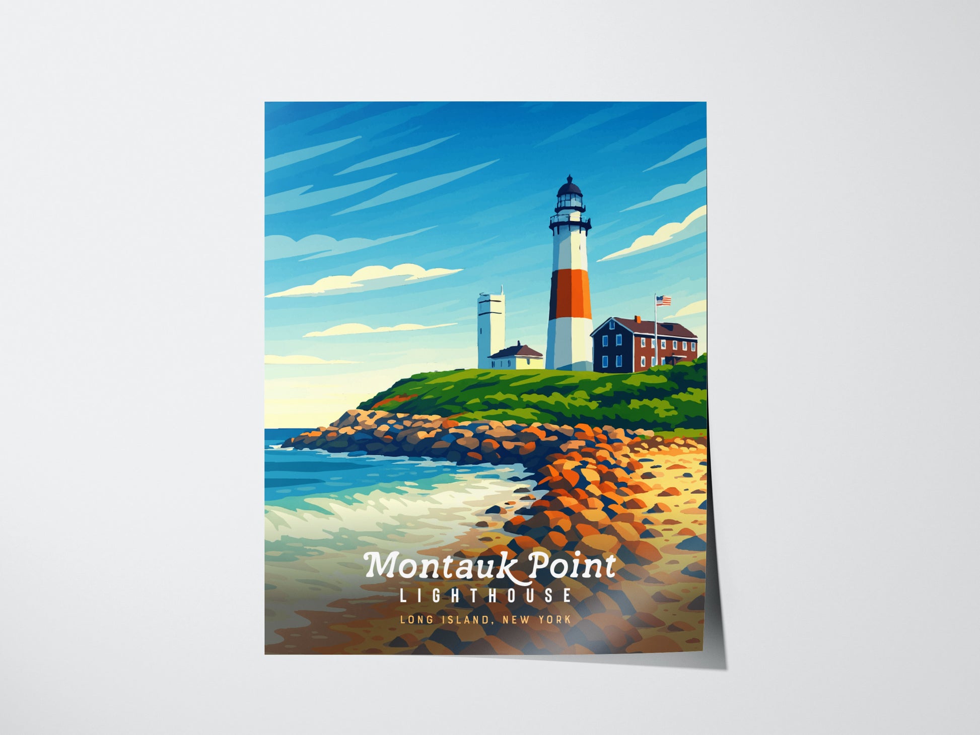 Montauk Point Lighthouse Poster | Long Island New York Wall Art