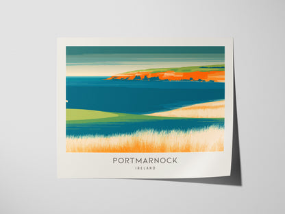 Portmarnock Landscape Matte Border Poster | Ireland Golf Wall Art & Framed or Unframed Decor — giclée print detail on matte p