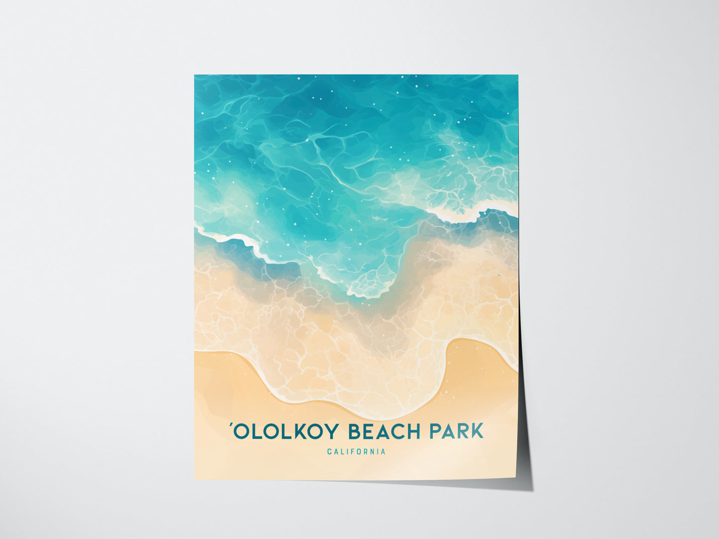 Ololkoy Beach Park Poster | Oxnard California Coastal Wall Art Print