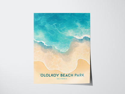 Ololkoy Beach Park Poster | Oxnard California Coastal Wall Art Print