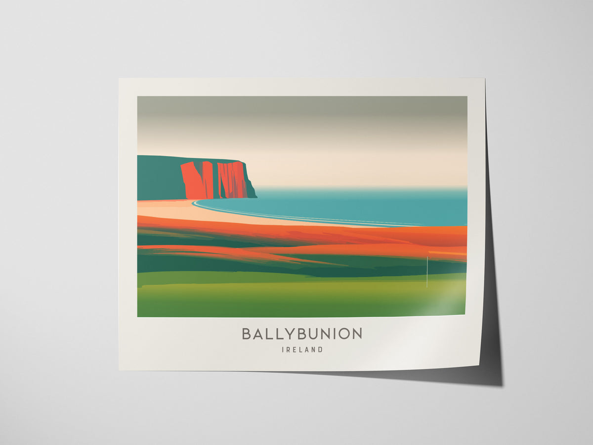 Ballybunion Landscape Matte Border Poster | Ireland Framed or Unframed Golf Wall Art — giclée print detail on matte paper
