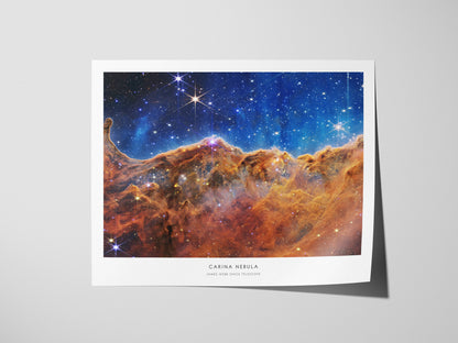 Carina Nebula Landscape Poster | NASA Space Photography Wall Art — giclée print detail on matte paper