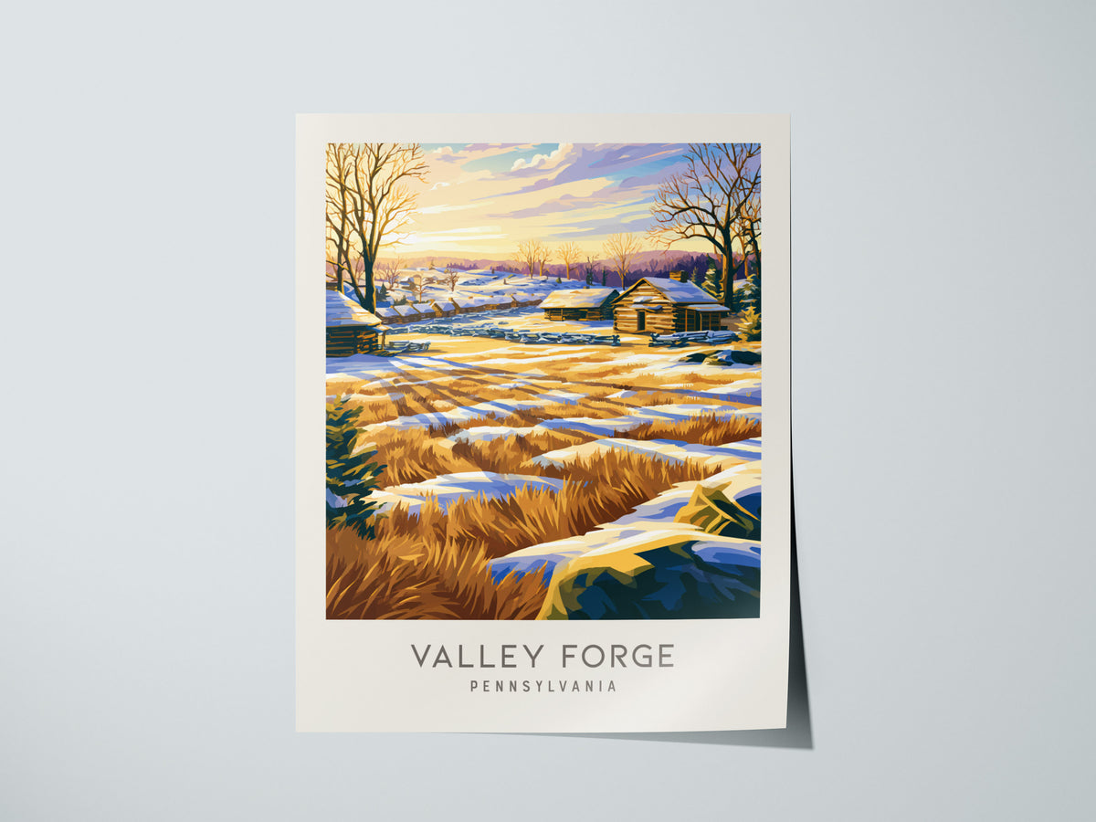 Valley Forge Matte Border Poster | Pennsylvania Destination Print Travel Gift — giclée print detail on matte paper