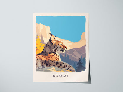 Bobcat Wildlife Poster | Fierce & Beautiful Wildcat Wall Art — giclée print detail on matte paper