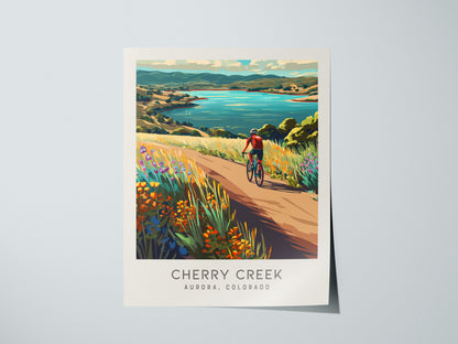 Cherry Creek Matte Border Poster | Aurora, Colorado Destination Print Travel Wall Art — giclée print detail on matte paper