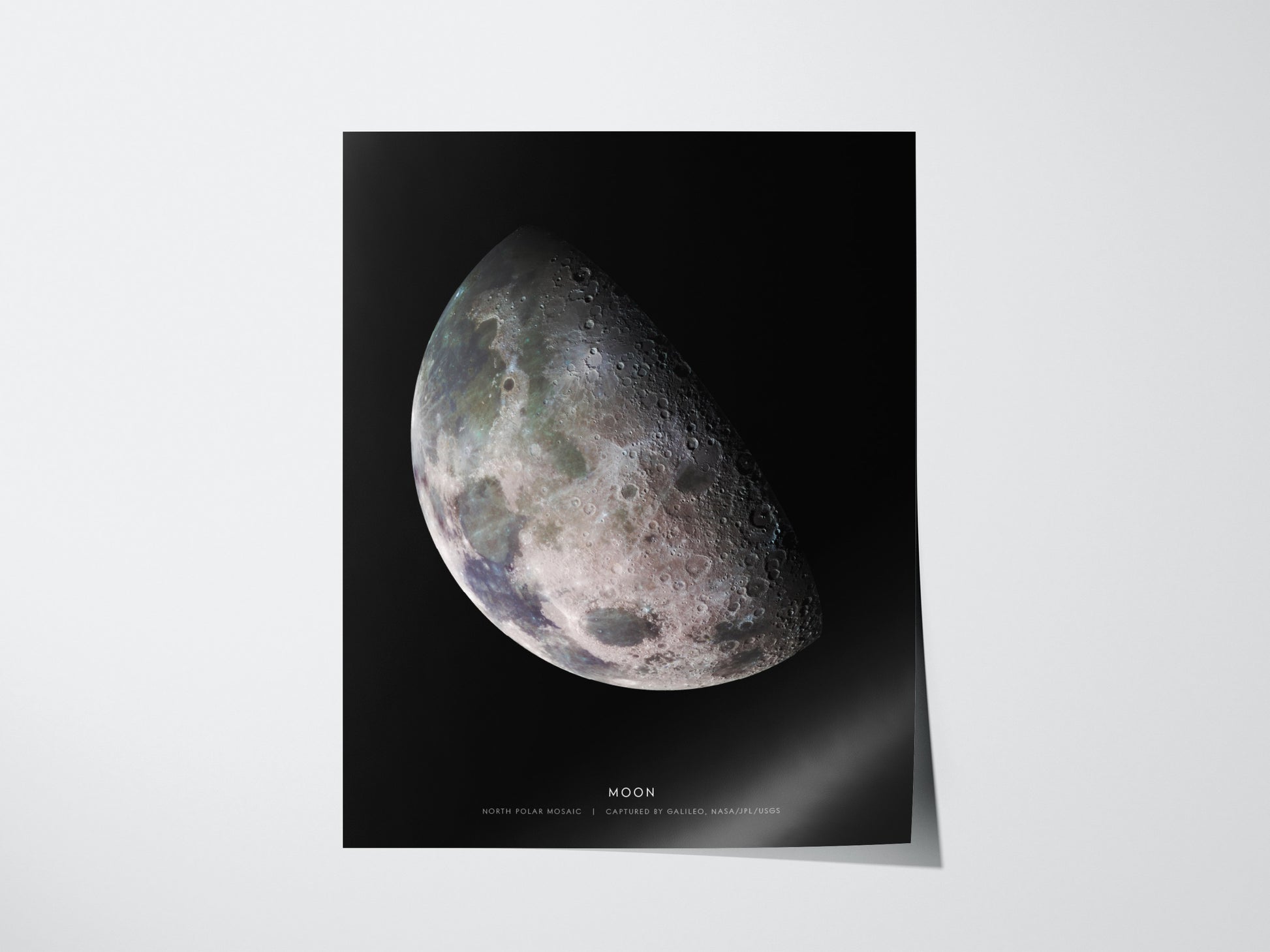 Poster of the moon on a white background